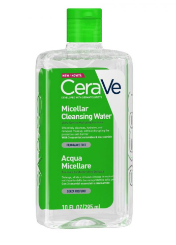 Acqua Micellare CeraVe 296ml - Detergente Idratante per Viso e Occhi con Ceramidi e Niacinamide